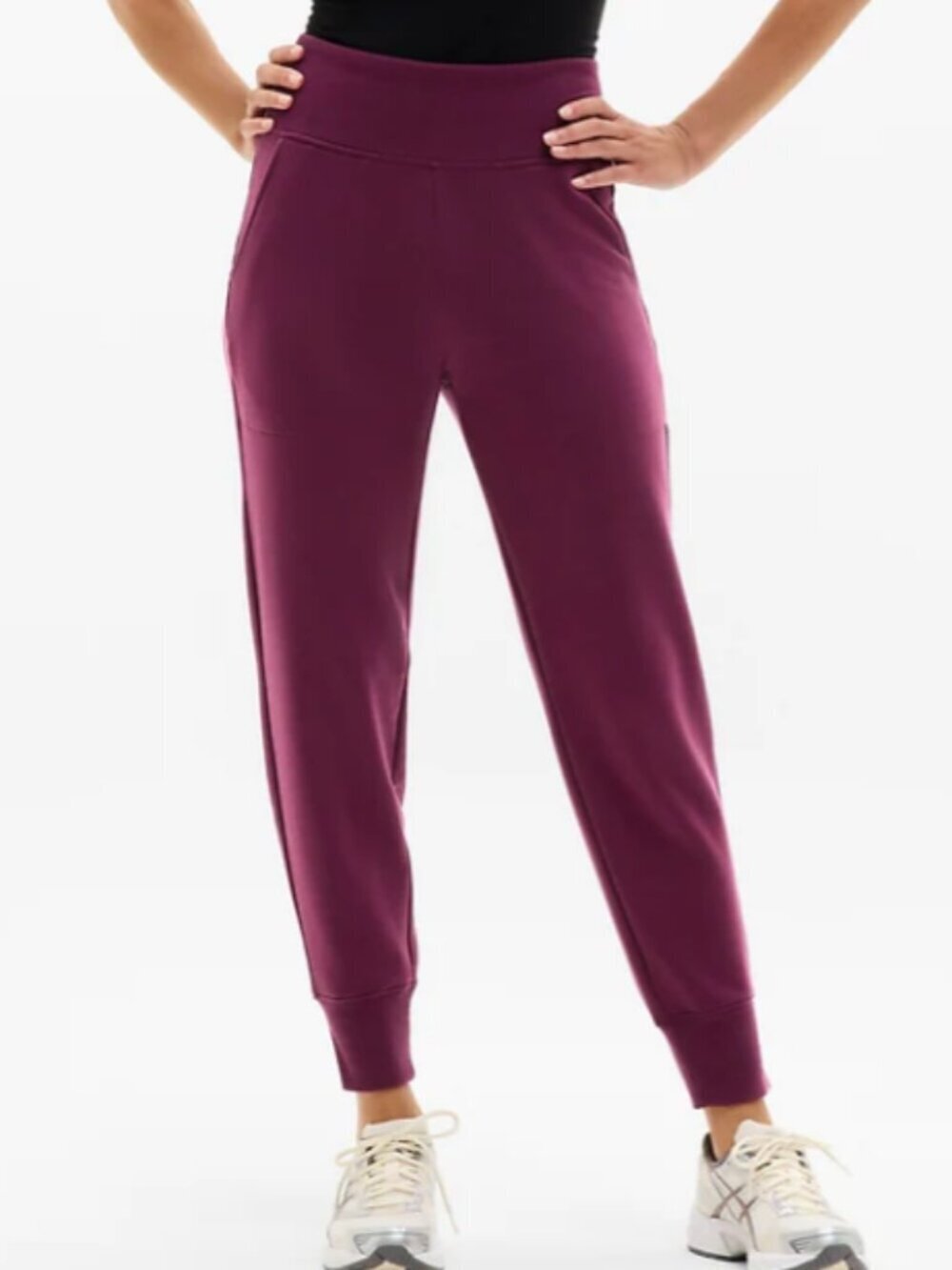 Athleta Coaster Luxe High Rise Jogger Plum Size M